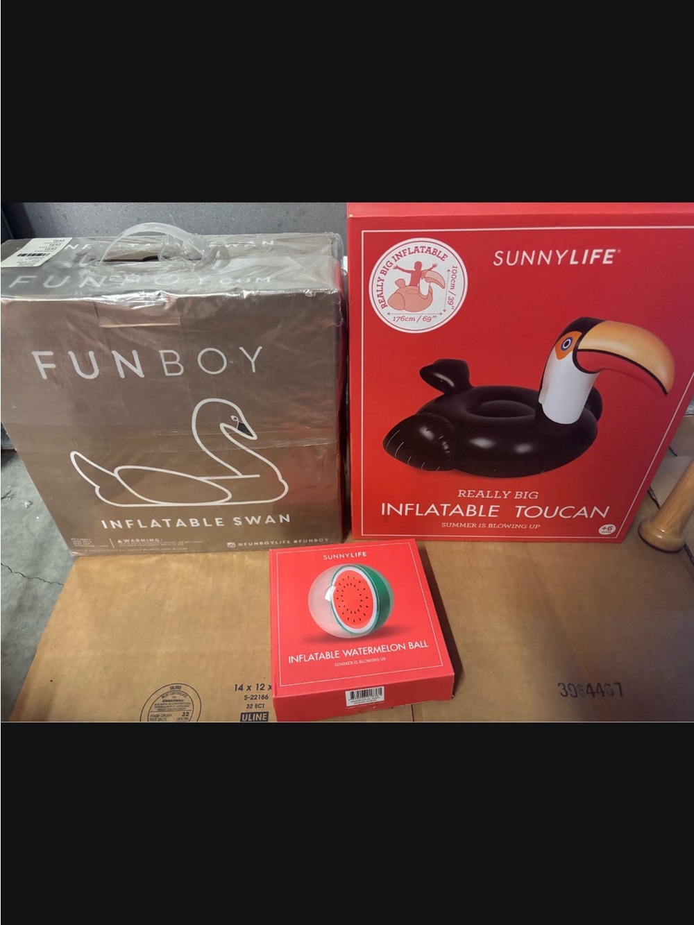 Sunnylife & Funboy Inflatable Toucan/Swan/watermelon Pool Floats
